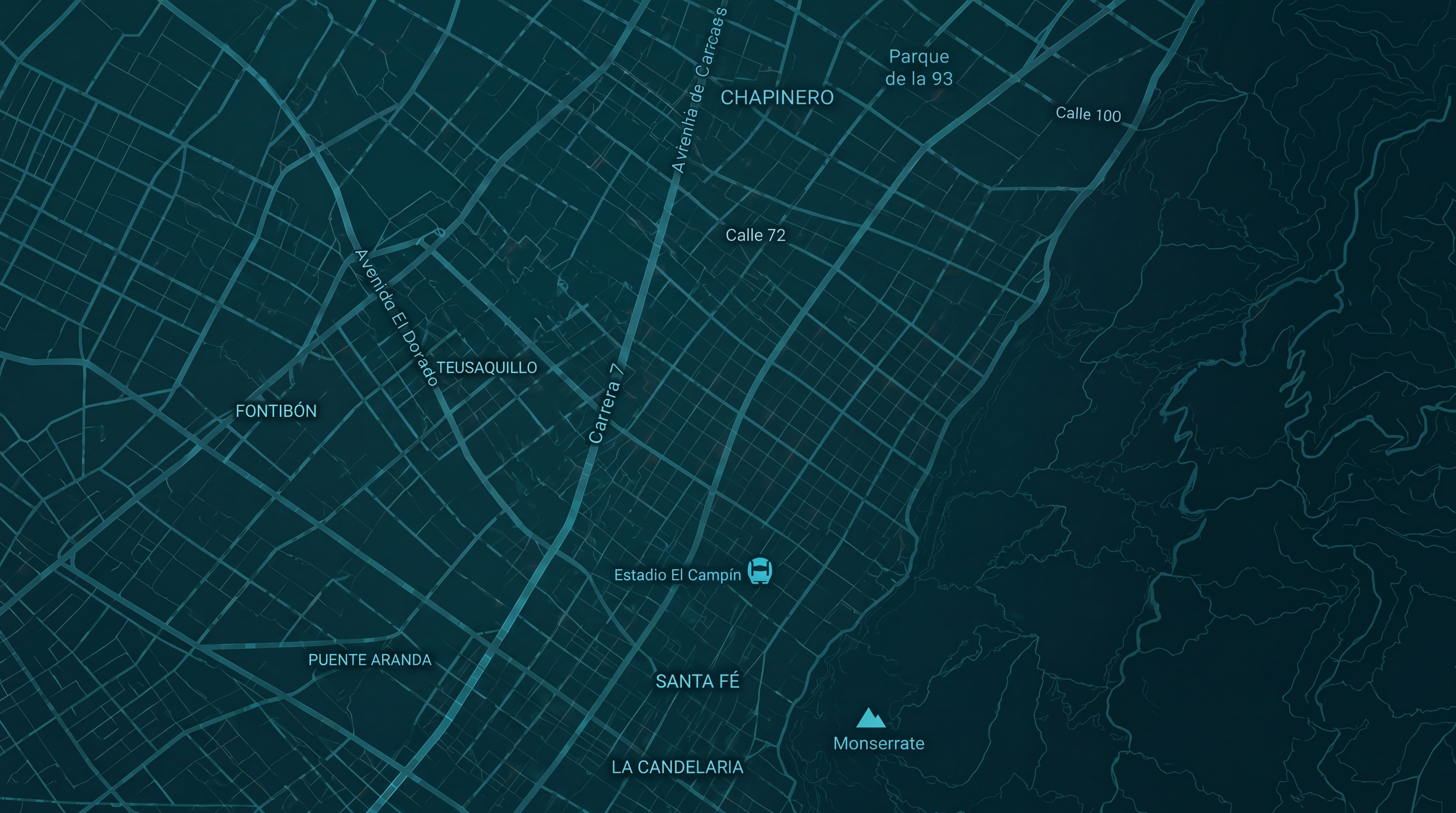 Mapa de Bogotá